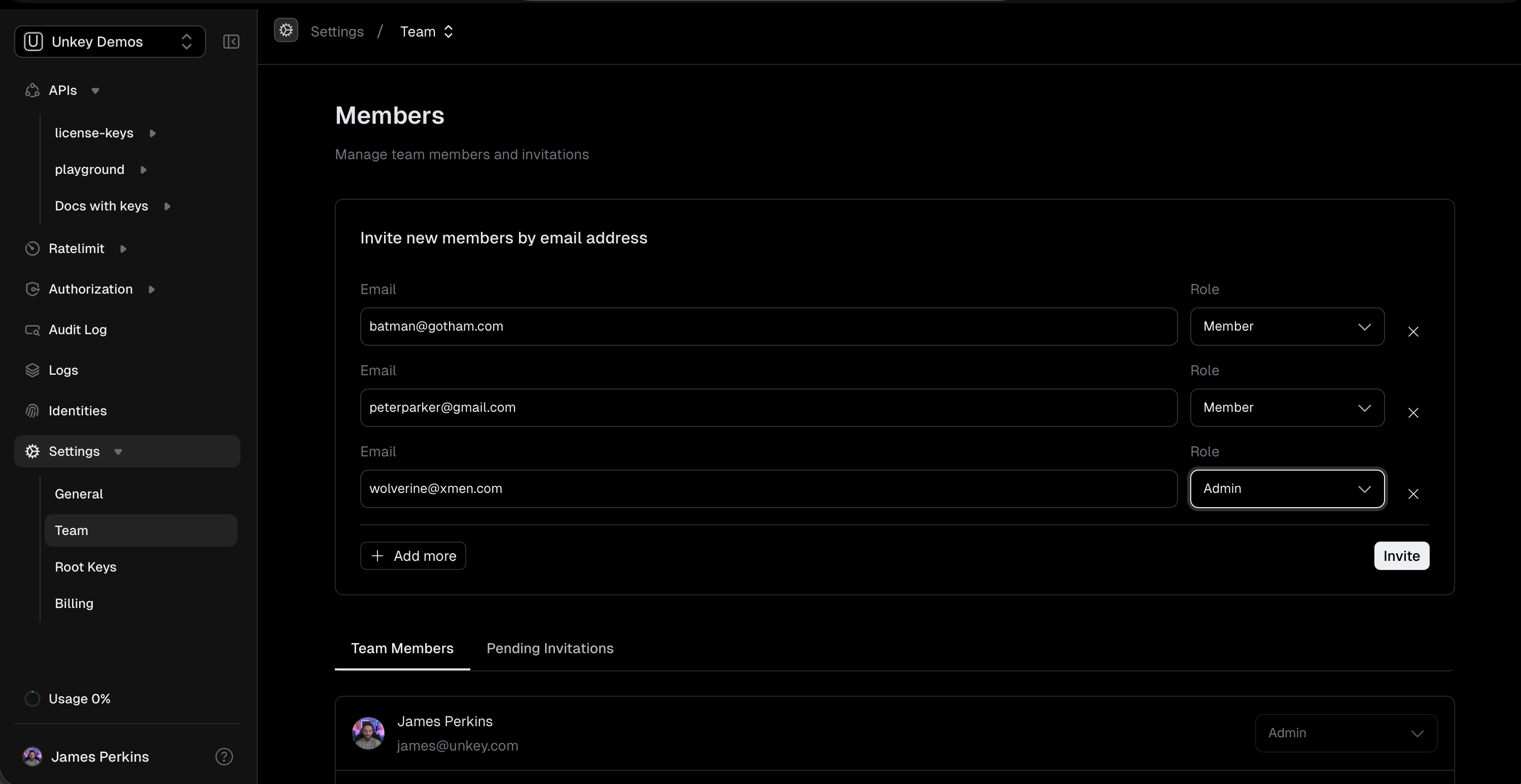 Members Page