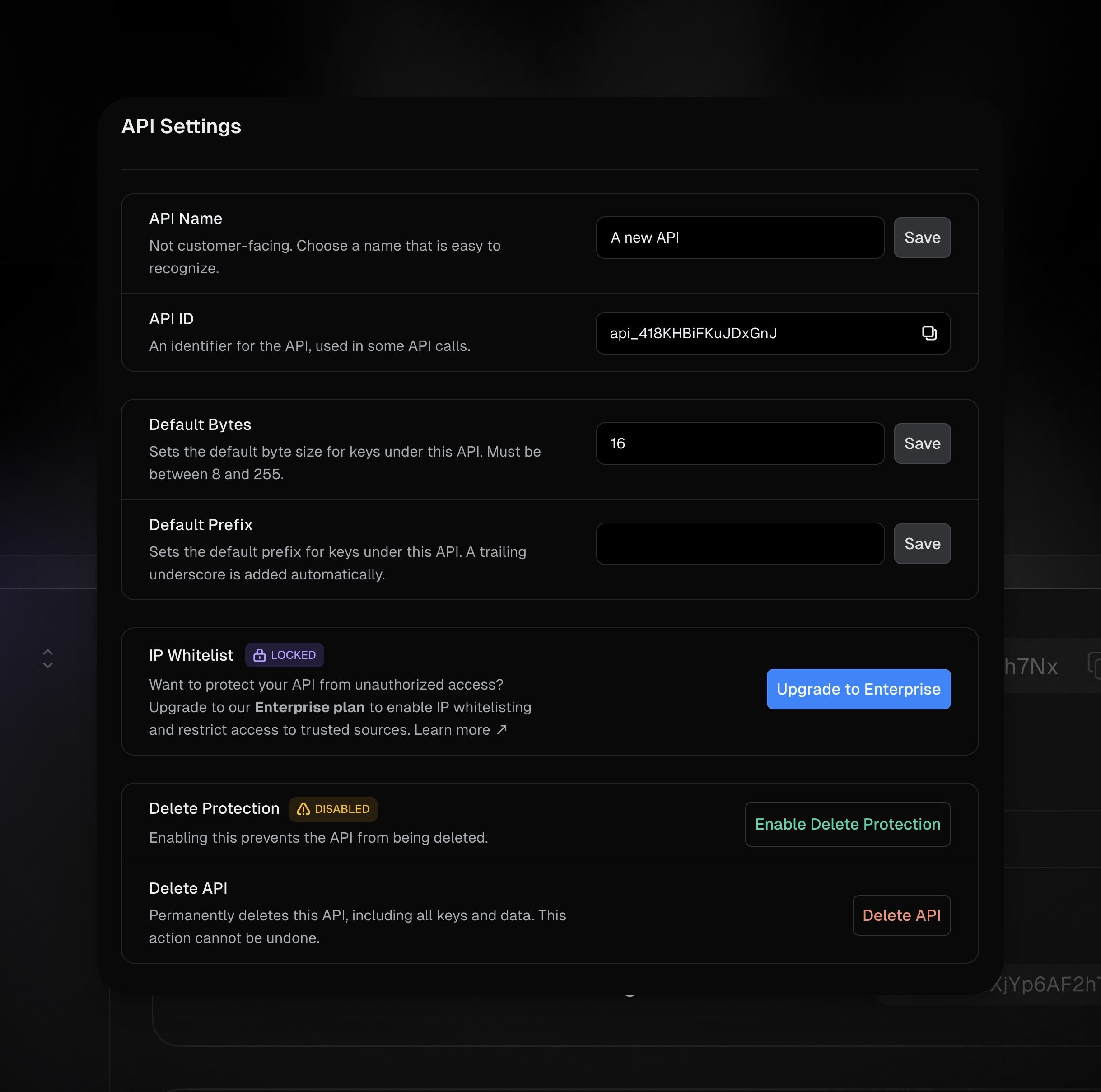 API Settings